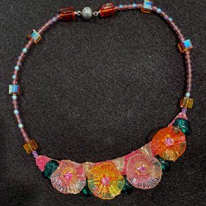 Sweet Glass Flower Necklace